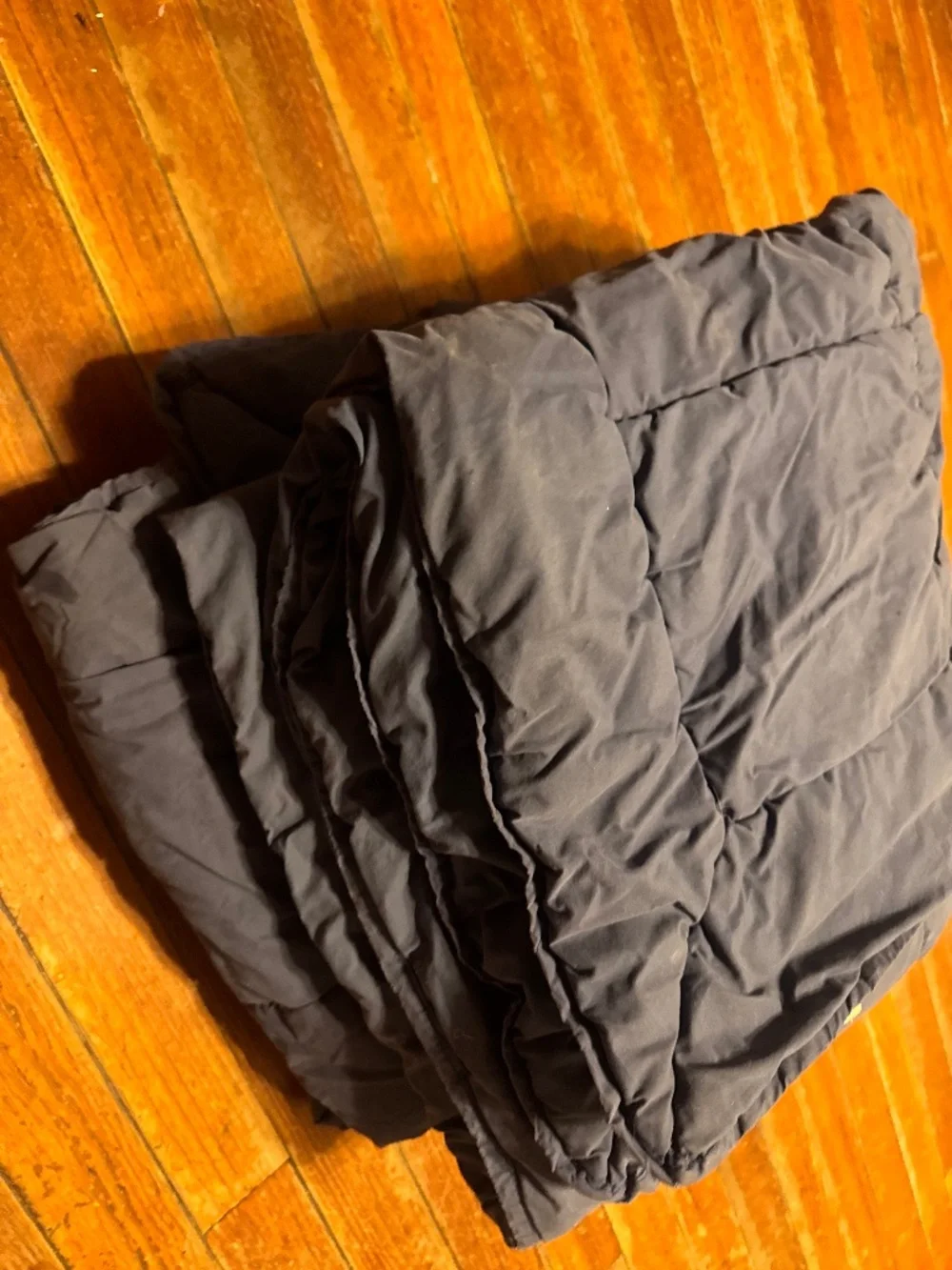 Rare: L.L. Bean Twin Comforter Navy Blue Quilted Cotton Bedding